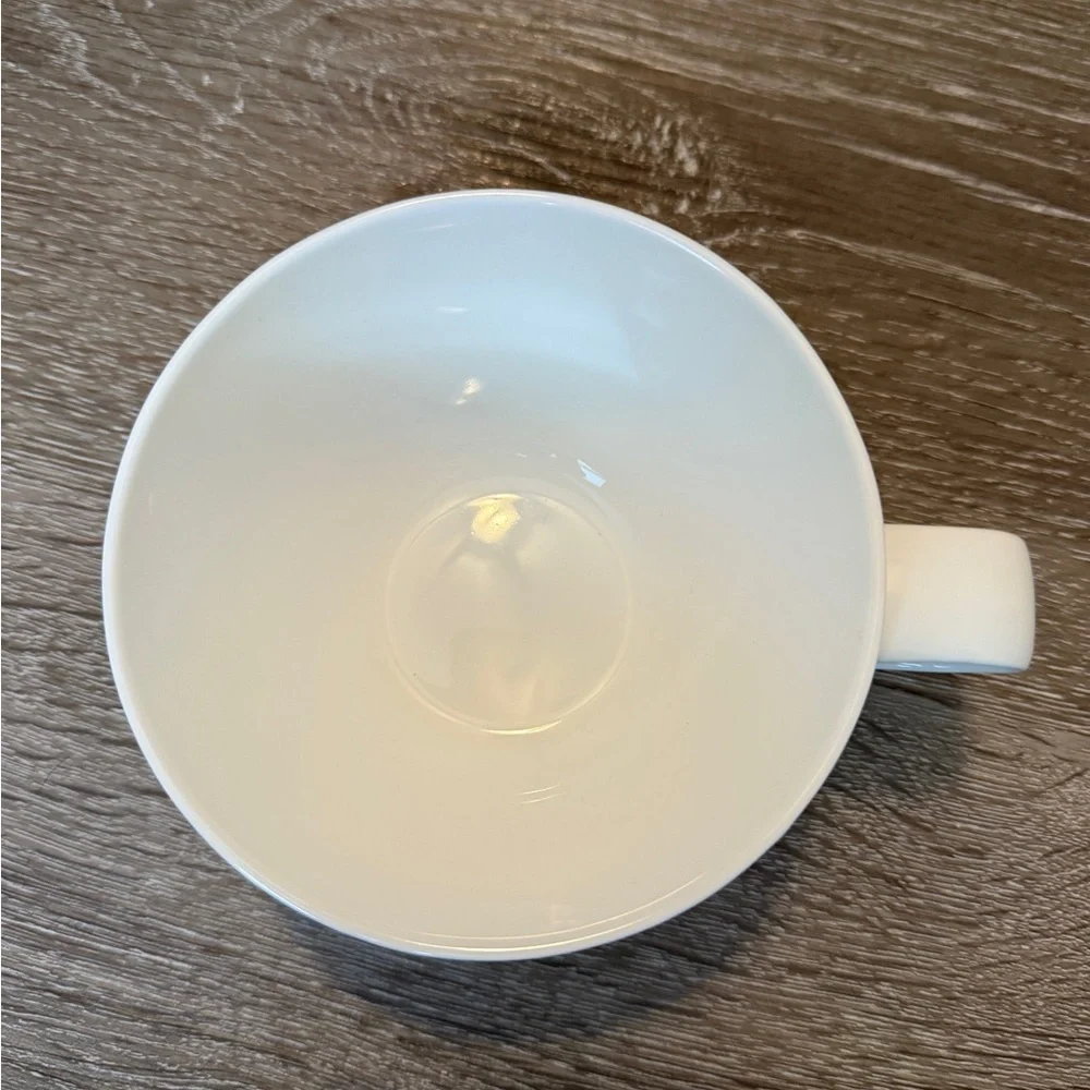 Crate & Barrel 2014 Floral Mug Abstract Chic Coffee Cup Minimalist Black Yellow